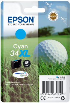 Epson atrament WF-3720 cyan XL 10.8ml - 950str.