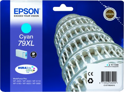 Epson atrament WF5000 series cyan XL - 17.1ml