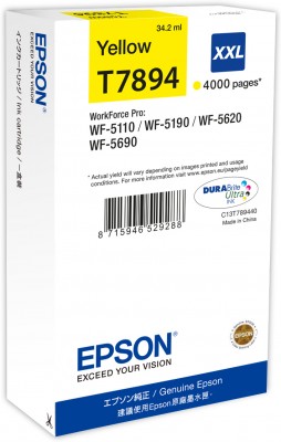 Epson atrament WF5000 series yellow XXL - 34.2ml