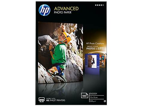 HP Zdokonalený lesklý fotografický papier HP Advanced Glossy Photo Paper -100 listov/10 x 15 cm